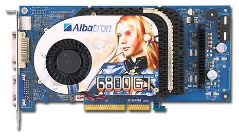 Видеокарта Albatron GeForce 6800 GT 350Mhz AGP 256Mb 1000Mhz 256 bit DVI TV (фото modal 1)