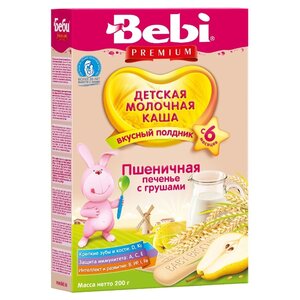 Каша Bebi молочная пшеничная с печеньем и грушей (с 6 месяцев) 200 г (фото modal nav 1)