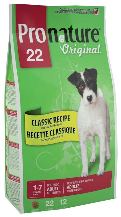 Корм для собак ProNature 22 Classic Recipe Lamb & Rice Formula для взрослых собак всех пород (фото modal 1)
