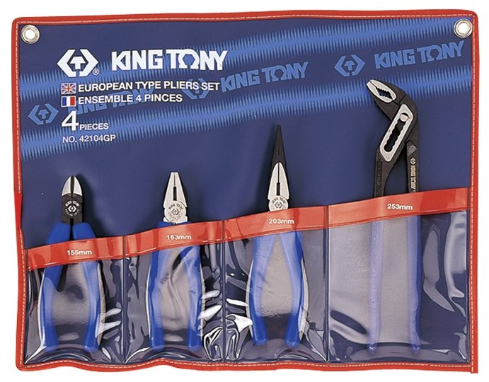 Набор шарнирно-губцевого инструмента KING TONY 42104GP01 (фото modal 1)