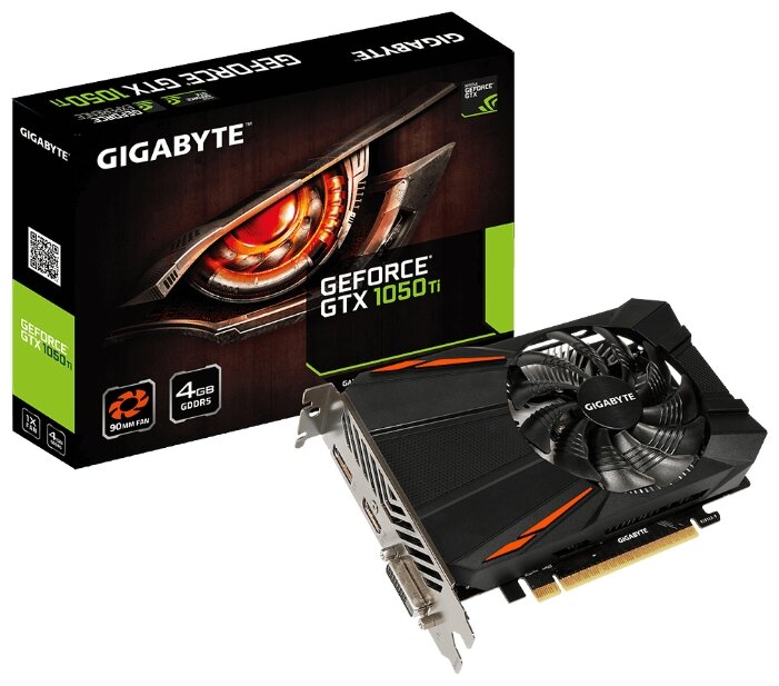 Видеокарта GIGABYTE GeForce GTX 1050 Ti 1290MHz PCI-E 3.0 4096MB 7008MHz 128 bit DVI HDMI HDCP (фото modal 1)