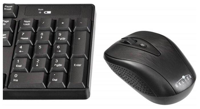 Клавиатура и мышь Oklick 210M Wireless Keyboard&Optical Mouse Black USB (фото modal 4)