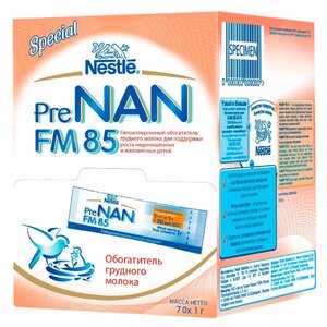 Смесь NAN (Nestlé) Pre FM 85 (с рождения) 70 г (фото modal nav 1)