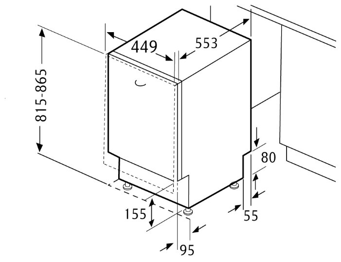 Посудомоечная машина Flavia BI 45 KASKATA Light S (фото modal 2)