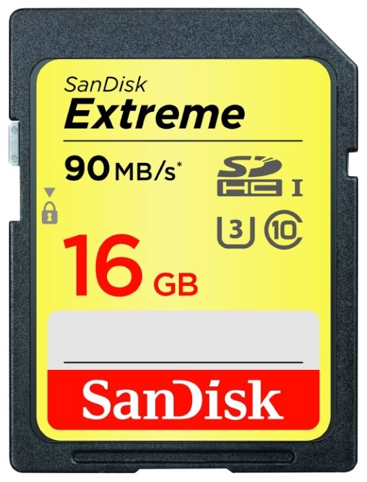 Карта памяти SanDisk Extreme SDHC UHS Class 3 90MB/s 16GB (фото modal 1)