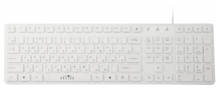Клавиатура Oklick 556S White USB (фото modal 3)
