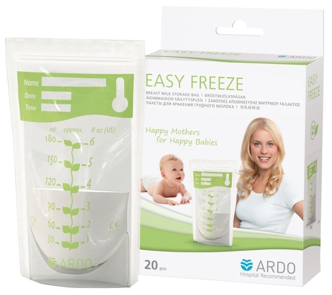 Ardo Пакеты для хранения грудного молока Easy Freeze 180 мл (фото modal 1)