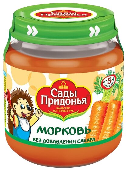 Пюре Сады Придонья морковь (c 5 месяцев) 120 г, 1 шт (фото modal 1)