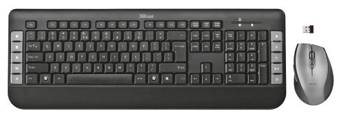 Клавиатура и мышь Trust Tecla Wireless Multimedia Keyboard & Mouse Black-Silver USB (фото modal 2)