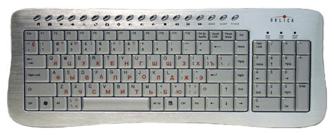 Клавиатура Oklick 380 M Office Keyboard Silver USB (фото modal 1)