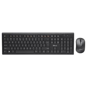 Клавиатура и мышь Trust Nola Wireless Keyboard Black USB (фото modal nav 1)