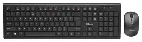 Клавиатура и мышь Trust Nola Wireless Keyboard Black USB (фото modal 1)
