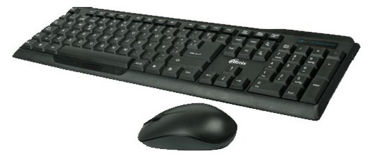 Клавиатура и мышь Ritmix RKC-001 Black USB (фото modal 2)