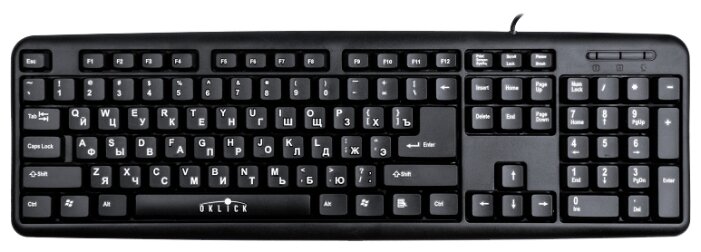 Клавиатура Oklick 180M Black PS/2 (фото modal 1)