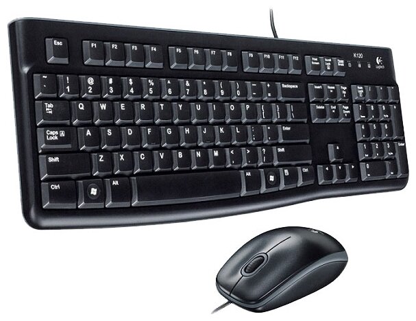 Клавиатура и мышь Logitech Desktop MK120 Black USB (фото modal 1)