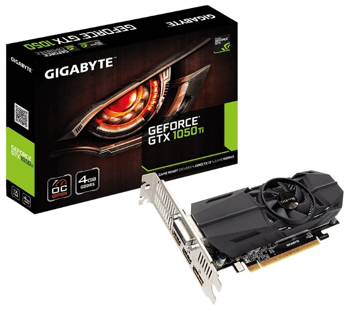 Видеокарта GIGABYTE GeForce GTX 1050 Ti 1328MHz PCI-E 3.0 4096MB 7008MHz 128 bit DVI 2xHDMI HDCP OC Low Profile (фото modal 4)