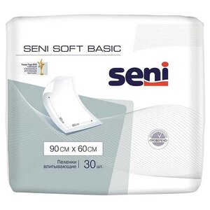 Пеленки Seni Soft Basic (SE-091-B030-J03) 60 х 90 см (30 шт.) (фото modal nav 1)