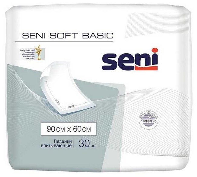 Пеленки Seni Soft Basic (SE-091-B030-J03) 60 х 90 см (30 шт.) (фото modal 1)