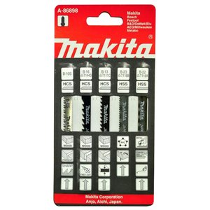 Набор пилок для лобзика Makita A-86898 5 шт. (фото modal nav 1)