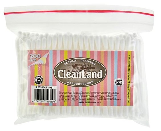 Ватные палочки Cleanland классические (фото modal 2)