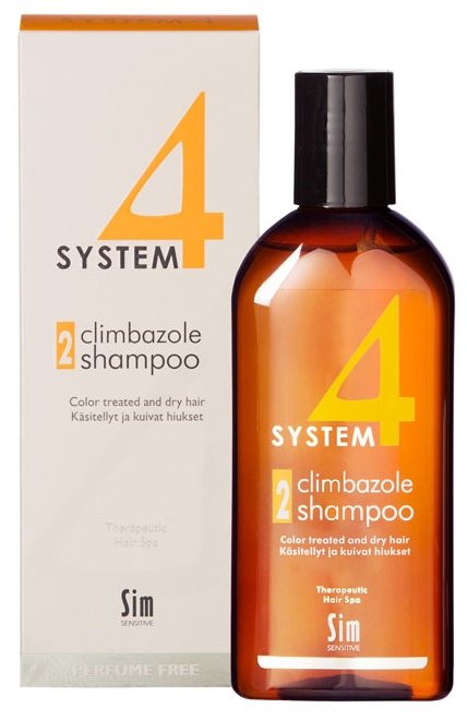 Sim Sensitive SYSTEM 4 Climbazole Shampoo 2 Терапевтический шампунь № 2 для сухих, окрашенных и поврежденных волос (фото modal 1)