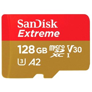 Карта памяти SanDisk Extreme microSDXC Class 10 UHS Class 3 V30 A2 160MB/s 128GB + SD adapter (фото modal nav 1)
