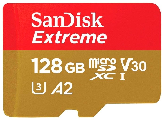 Карта памяти SanDisk Extreme microSDXC Class 10 UHS Class 3 V30 A2 160MB/s 128GB + SD adapter (фото modal 1)
