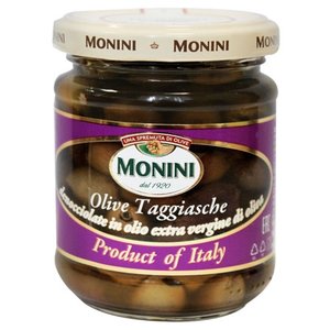 Monini Оливки Taggiasche без косточки в оливковом масле, стеклянная банка 180 г (фото modal nav 1)