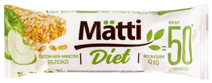 Злаковый батончик Matti Diet Яблоко, 6 шт (фото modal 1)