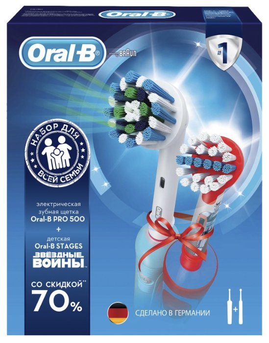 Электрическая зубная щетка Oral-B Pro 500 + Stages Power Звездные войны (фото modal 2)
