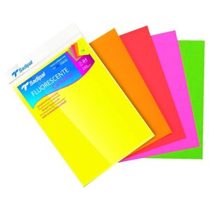 Цветной картон флуоресцентный Sadipal, A4, 5 л., 5 цв. (фото modal nav 1)